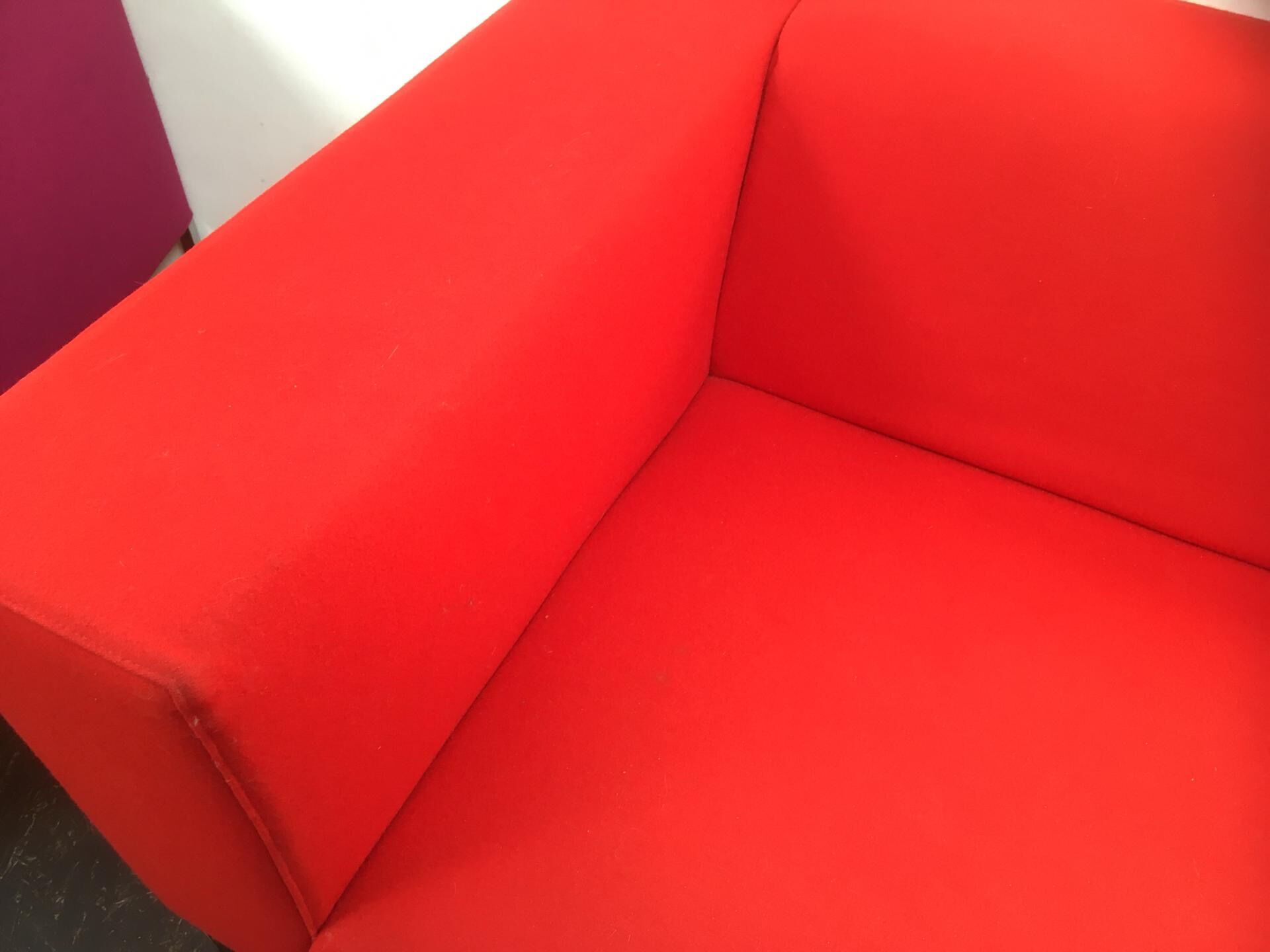 Red sofa Allen MDF Italia by Bruno FATTORINI 1998
