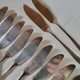 12 Argental Fish Knives Silver Metal