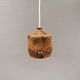 Small ceramic pendant lamp, Danish, from the 1970s–80s, in earth tones.