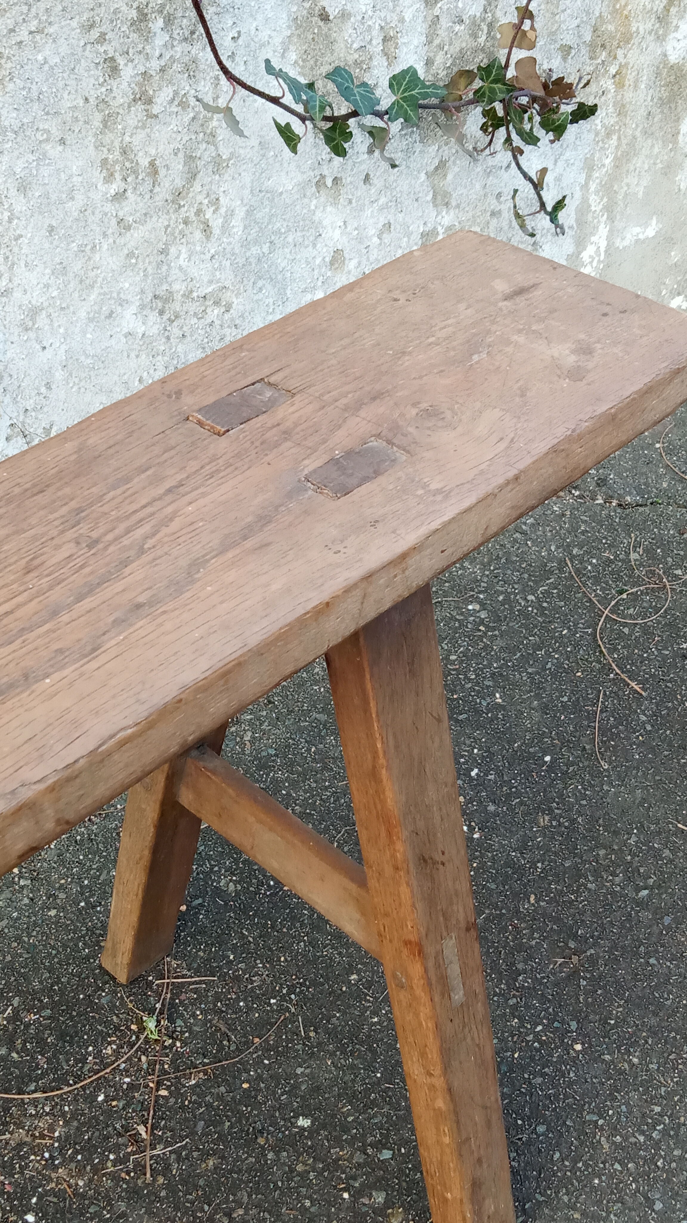 Oak farm bench