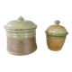 Pierre Digan 2 ceramic cutlery pots la Borne