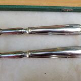 Art Deco salad cutlery in silver-plated metal and horn