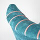 Cocktail vintage armchair, 60s, turquoise with pink edge, restored