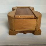 Owl piggy bank made of Scandinavian wood and plexiglass