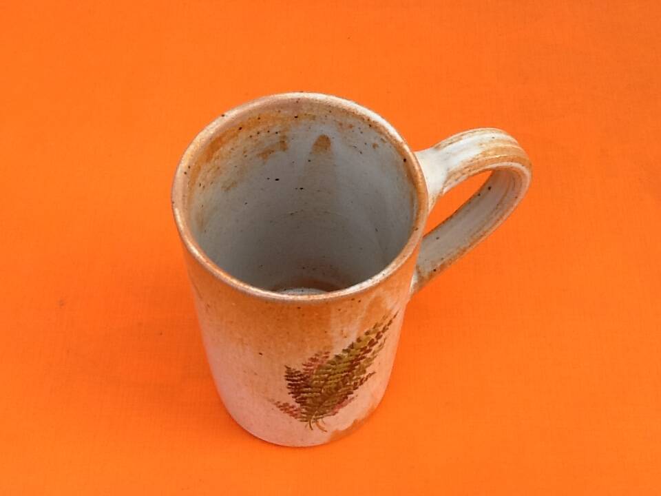Cup / Mug Traditional ceramic with fern leaf decoration
