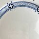 Set of 6 flat plates Terre de Fer KG Lunéville, model "Jane", blue, 1890-1915