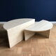1970s Round Travertine Coffee Table
