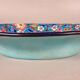 Longwy enamels – Important lobed plate with polychrome floral decoration, 20th century