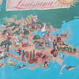 Carte vintage de Louisiane