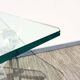 Table basse carrée ' Tréteaux ' . Plexi & verre. Vintage 80s