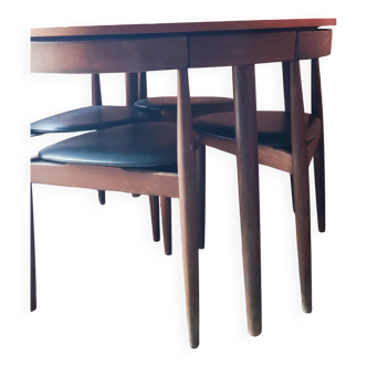 Table "roundette" estampillée Frem Rojle par Hans Olsen année 1960
