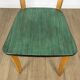 Lot of 6 chairs bistro green wood 50s