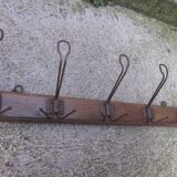 Old coat door has 5 racks