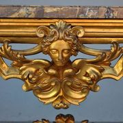 Rococo console Golden wood Roman marble XVII