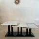Italian design nesting marble coffee table set from the 70s vintage