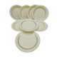 8 flat plates Villeroy - Boch Mettlach - Cream and Gold.