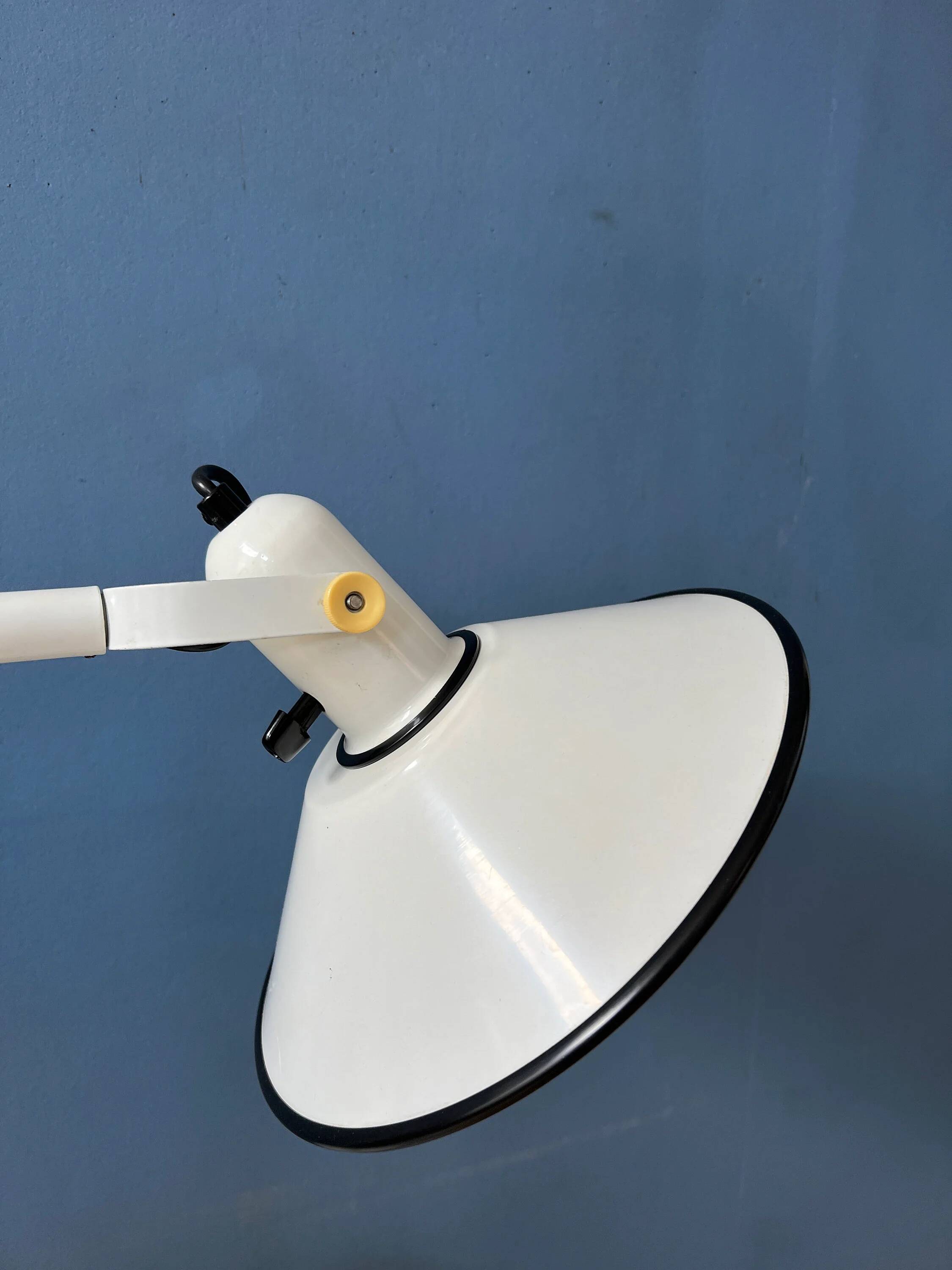 Anvia white desk lamp - mid-century table lamp - vintage desk lamp
