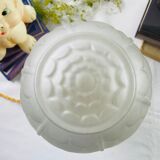 Art Deco white frosted globe table lamp - Year 40