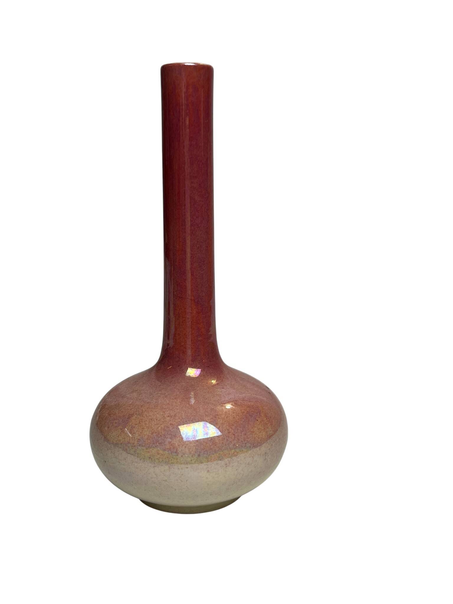 Art Nouveau series of soliflore vases, Sarreguemines earthenware, circa 1900