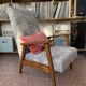 Pair of Scandinavian feet compasses armchairs