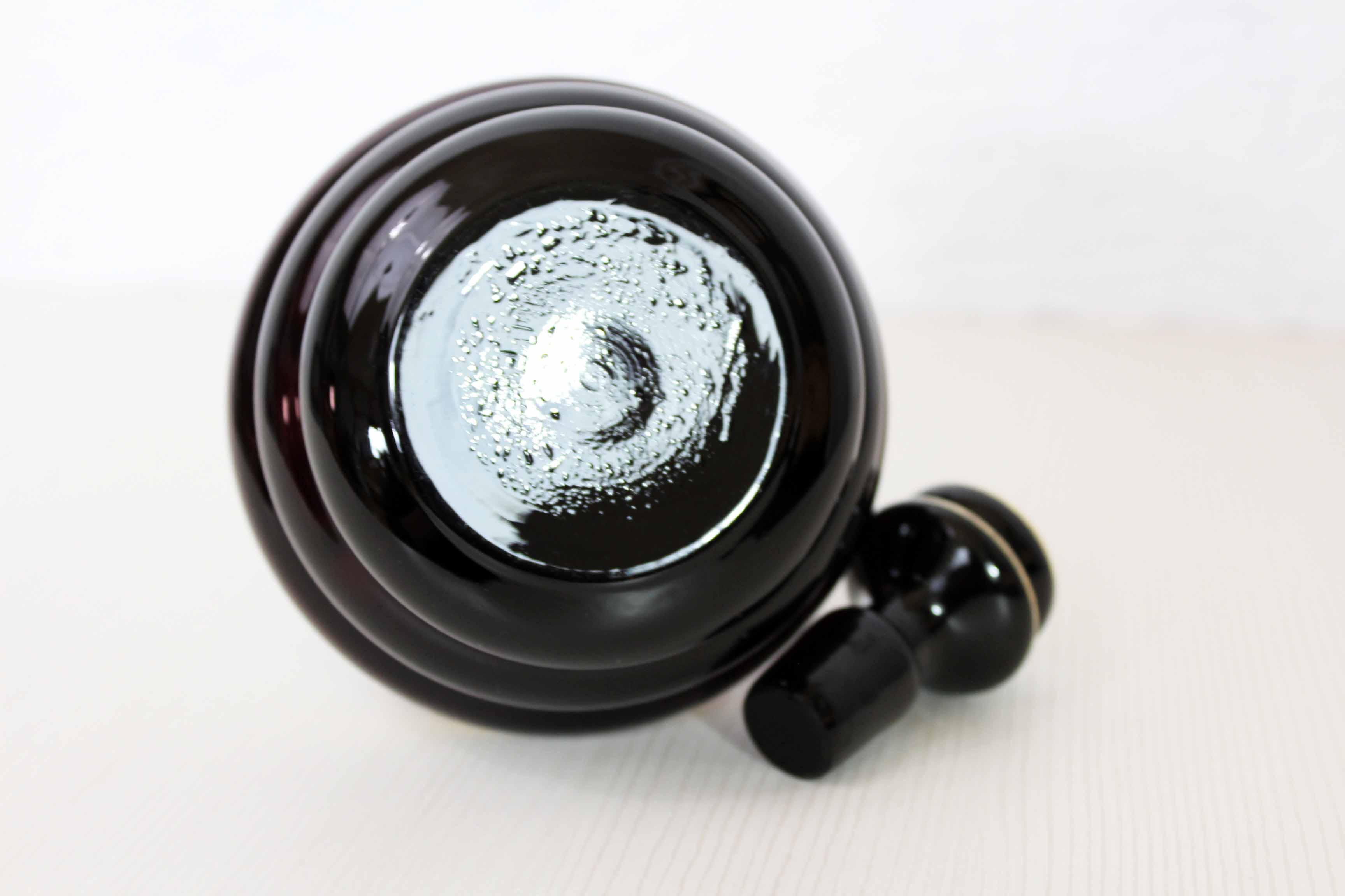 Carafe années 50 en verre fumé
