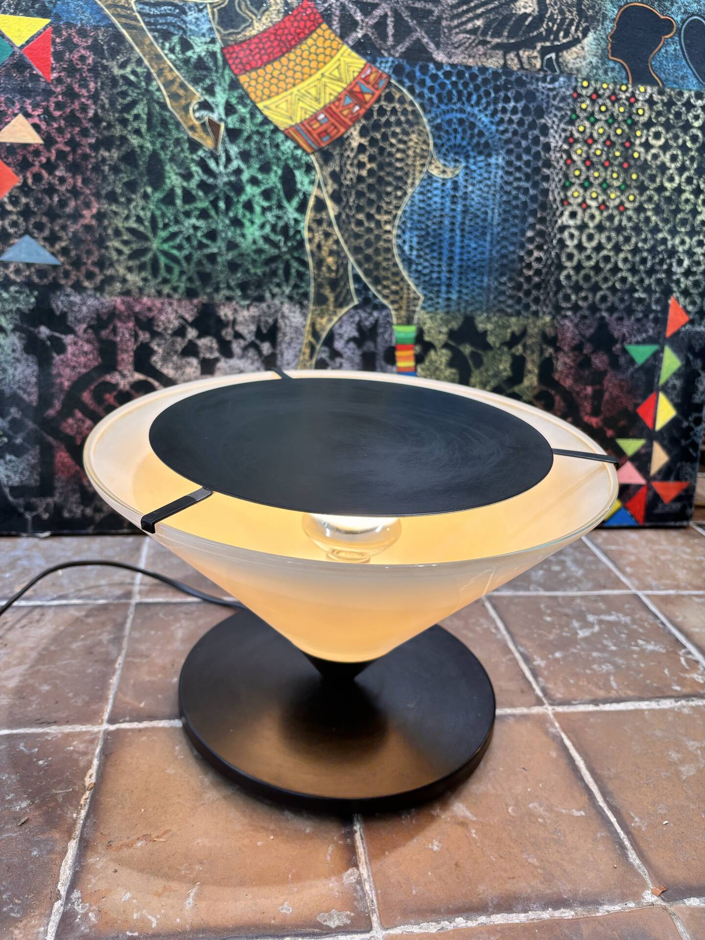 Postmodern table lamp. Optelma / Mangia style.