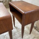 Pair of Scandinavian teak bedside tables