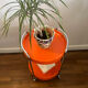 Bat chariot desserte vintage Space Age orange vintage