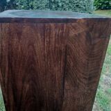 Chiffonnier commode haute bois massif éxotique palissandre 5 tiroirs