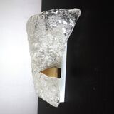 Hillebrand Murano ice glass wall lamp by Egon Hillebrand, 1960