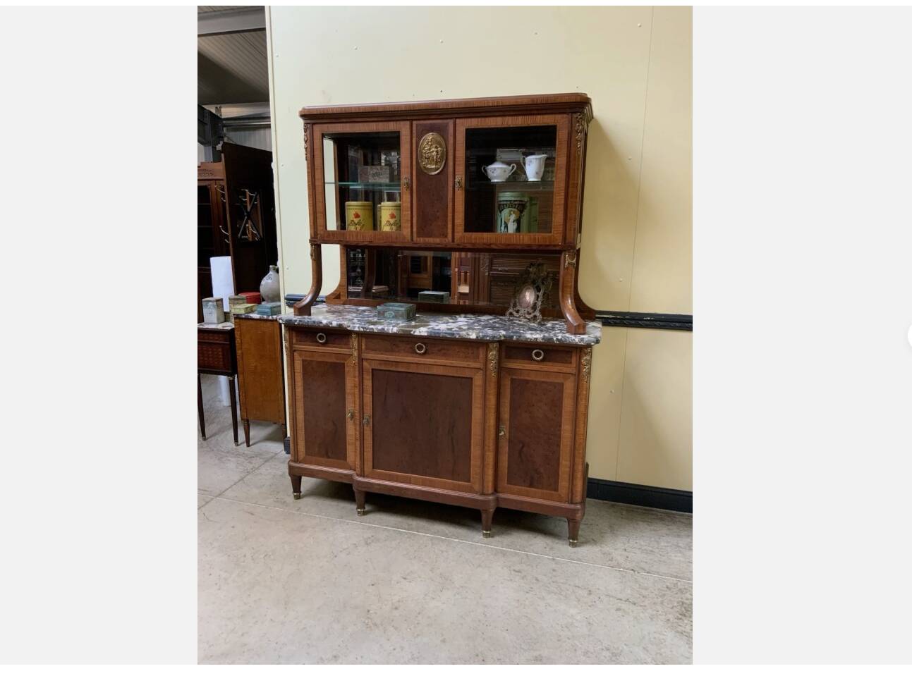 Antique Art Nouveau sideboard, display cabinet, sideboard - Bronze