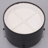 Black Faux Leather Sewing Stool, 1960s