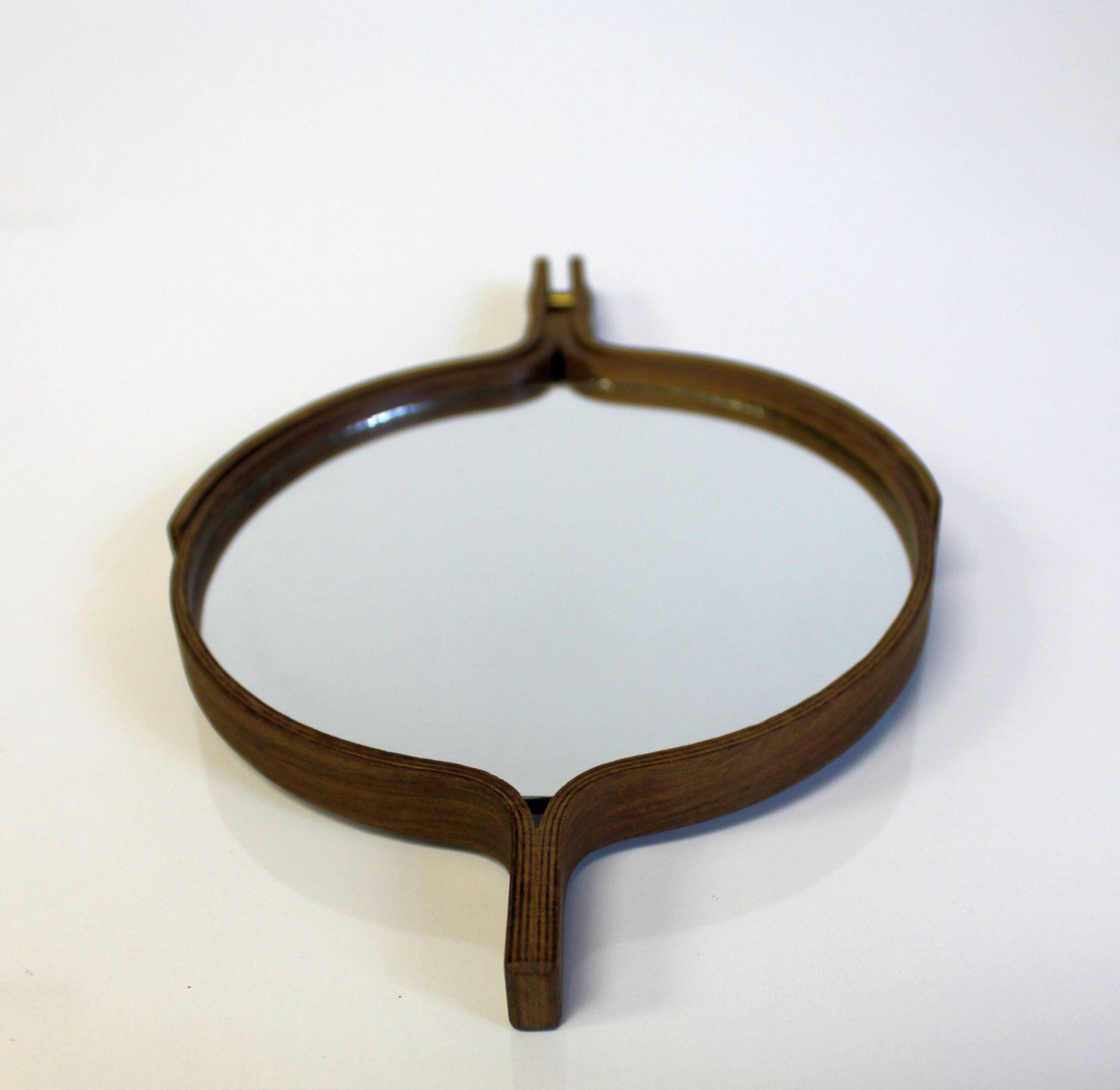 Teak mirror by Bech & Starup for Den Permanent Copenhagen, 1960.