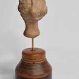 Female head in terracotta, Tanagra – Antique fragment – 4th–2nd century 14.5 cm
