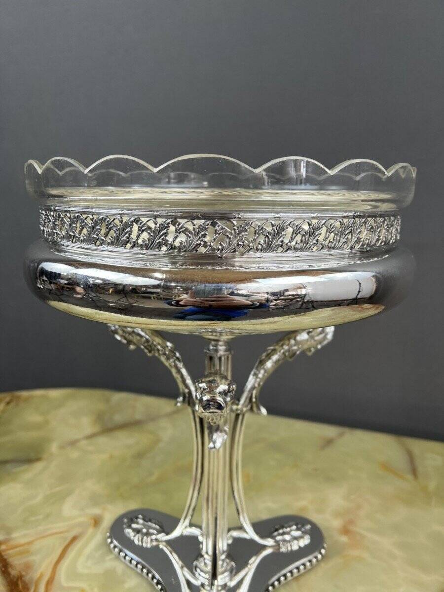 Baccarat crystal and silver-plated metal cup, 19th century