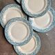6 dessert plates, Salins ironstone, "Directoire" service.