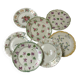 7 small plates in fine Limoges porcelain