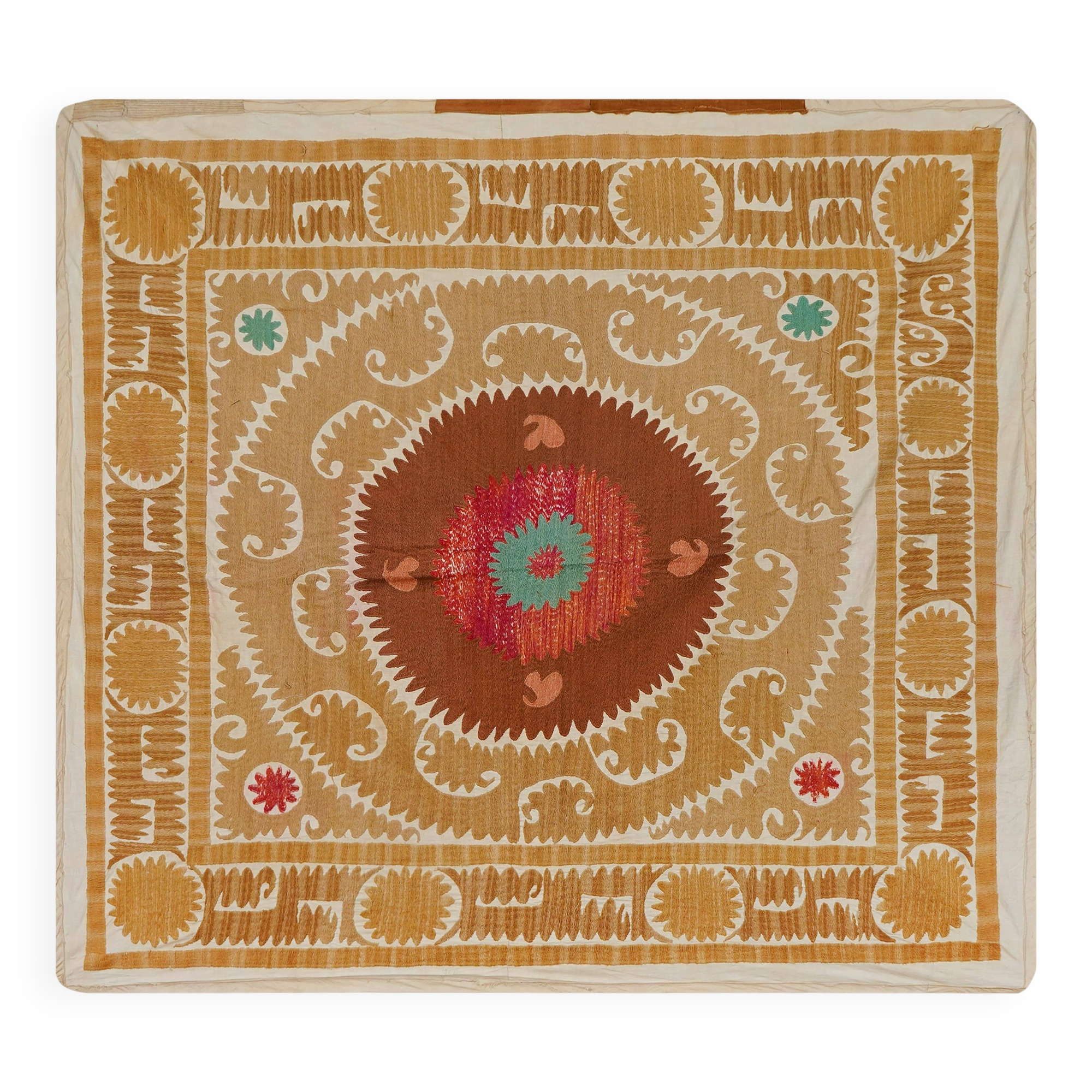 Vintage Turkish hand-knotted rug 135x145 cm