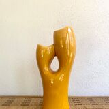 Glazed double ceramic vase
