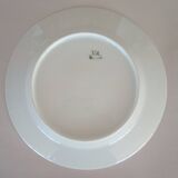 Vintage Vista Alegre 4 Dessert Porcelain Plates Hand Painted with Pink Rose