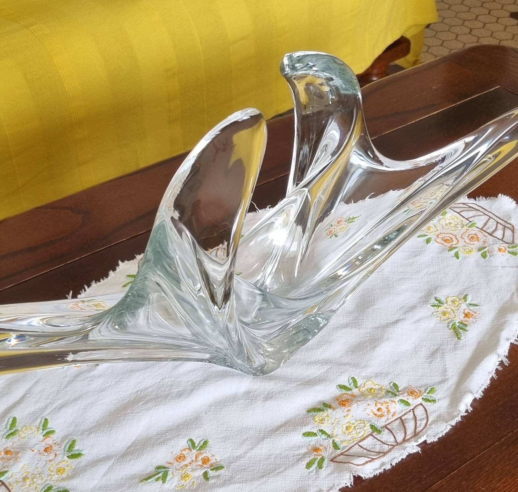 Large crystal fruit bowl Daum