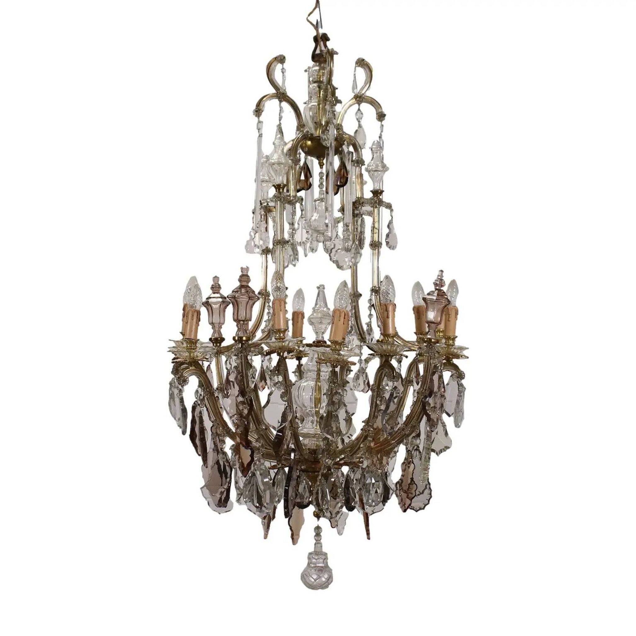 Lustre en verre Italie XX Century