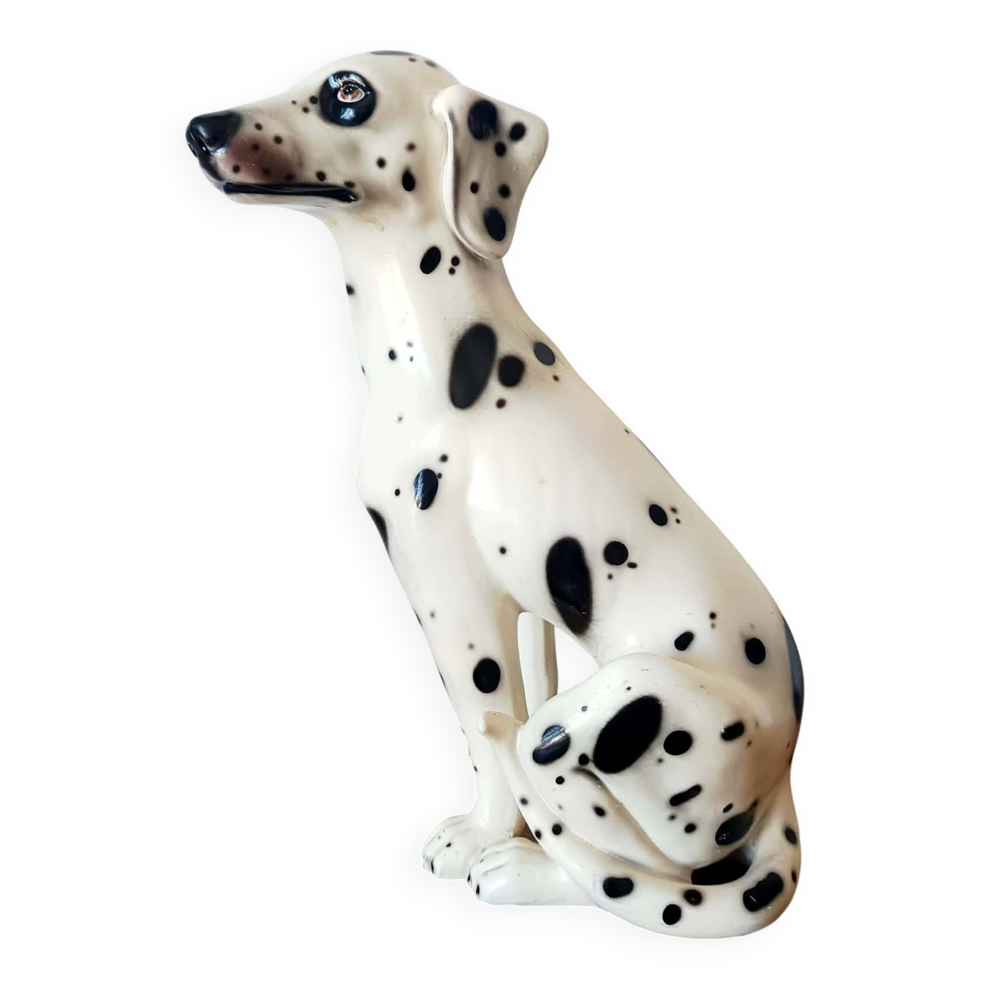 Vintage ceramic Dalmatian dog, Italy 1970.