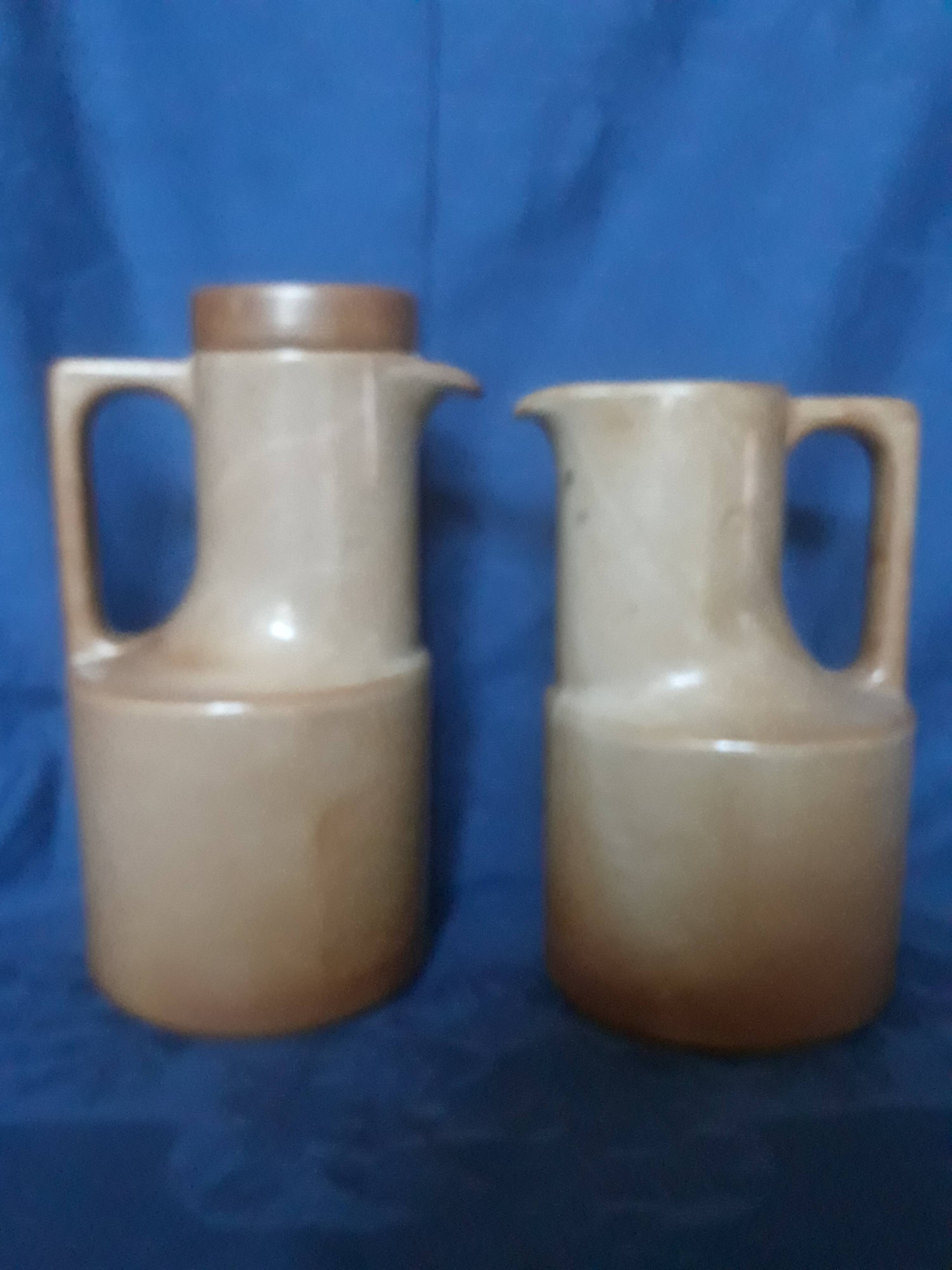 Théière cafetière en grès de Brenne et son pichet