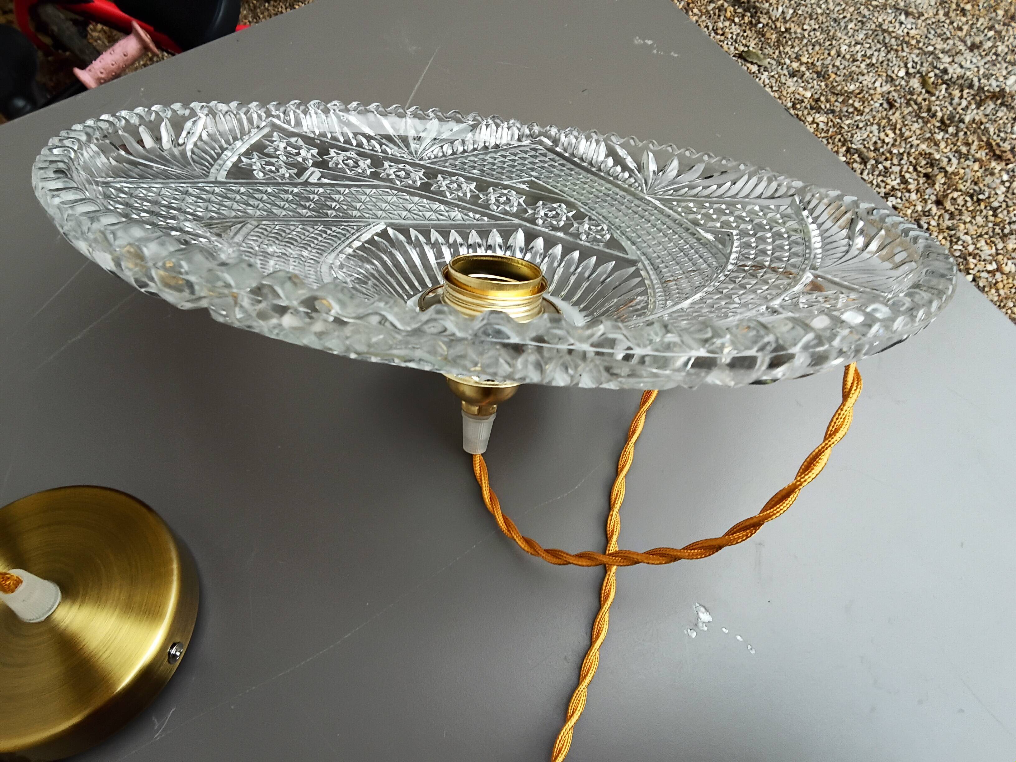 Vintage glass pendant light