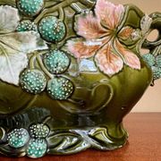 Old Art Nouveau majolica planter