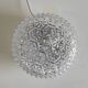 Ceiling light or wall sconce in moulded floral glass - 70s