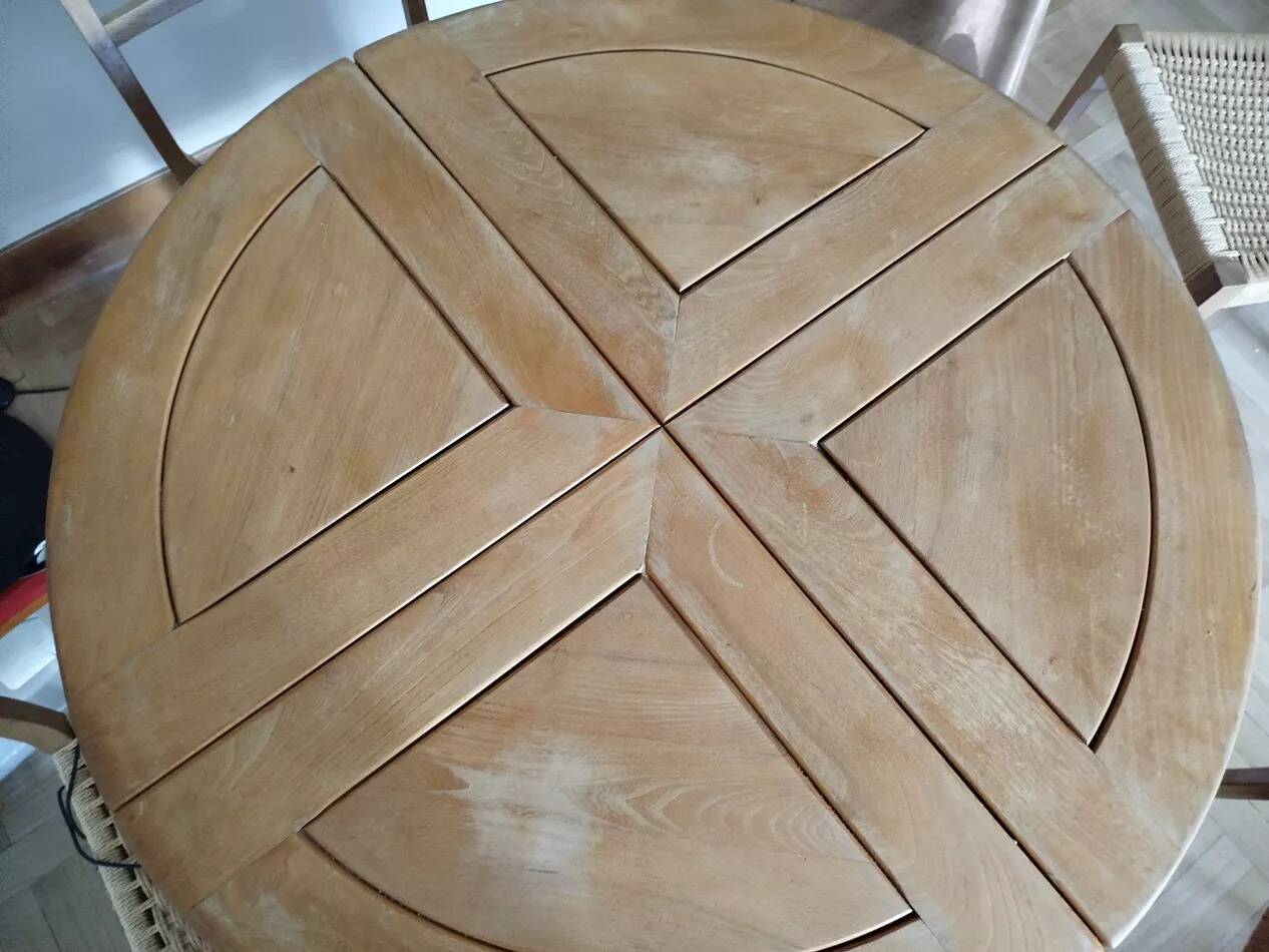 Extendable table, Maison Regain solid elm