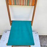 Folding fisherman's chair in wood and fabric