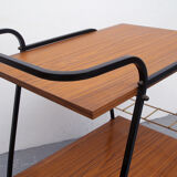 Bar trolley in wooden formica, 1960